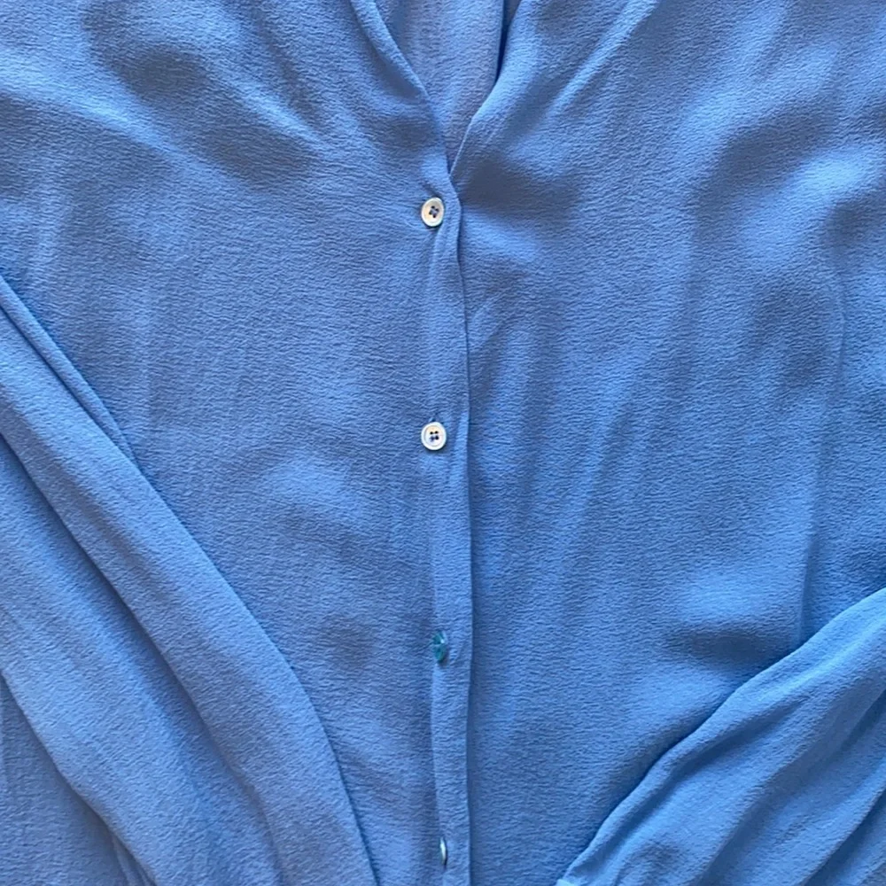 Wilfred Blue Long Sleeve 100% Silk Blouse - Picture 4 of 10